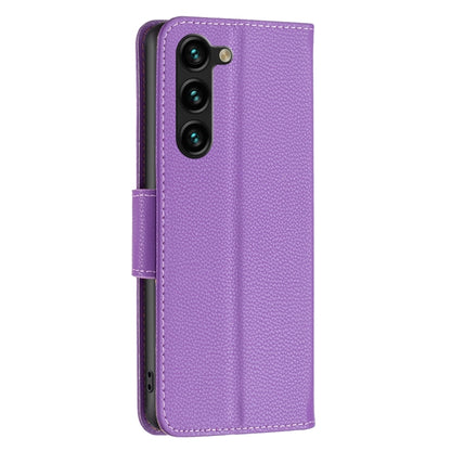 For Samsung Galaxy S24+ 5G Litchi Texture Pure Color Flip Leather Phone Case(Purple) - Galaxy S24+ 5G Cases by buy2fix | Online Shopping UK | buy2fix