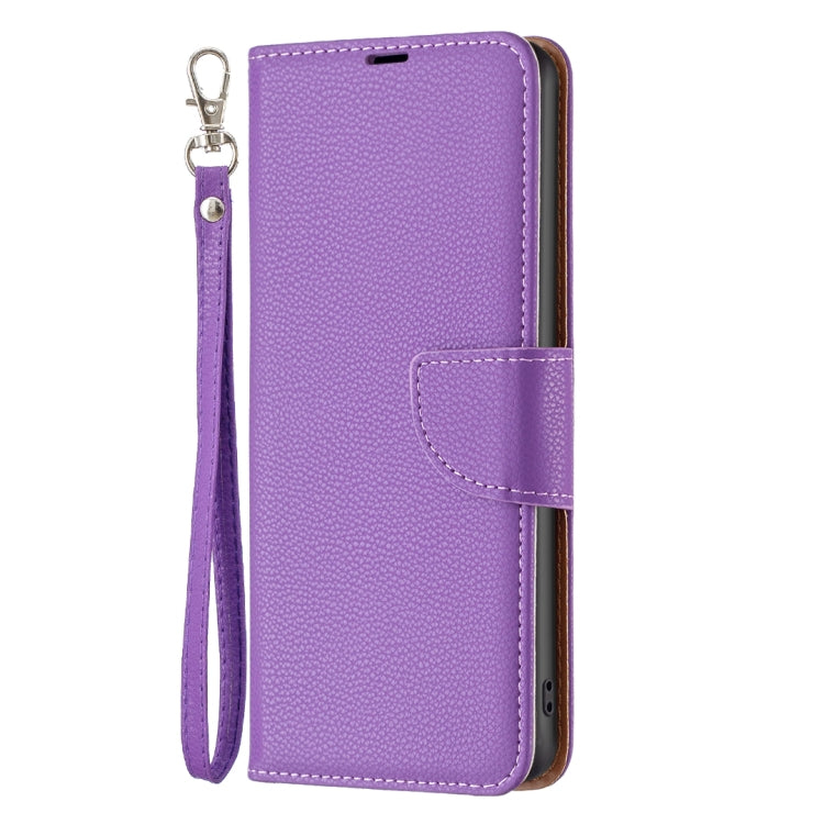 For Samsung Galaxy S24 Ultra 5G Litchi Texture Pure Color Flip Leather Phone Case(Purple) - Galaxy S24 Ultra 5G Cases by buy2fix | Online Shopping UK | buy2fix