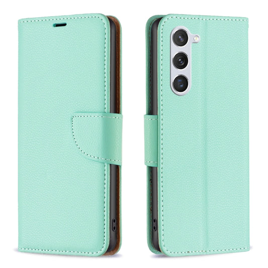 For Samsung Galaxy S24 5G Litchi Texture Pure Color Flip Leather Phone Case(Green) - Galaxy S24 5G Cases by buy2fix | Online Shopping UK | buy2fix