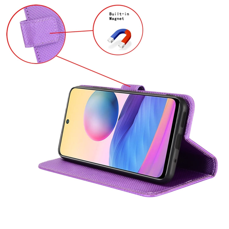 For Blackview Oscal C70 Diamond Texture Leather Phone Case(Purple) - More Brand by buy2fix | Online Shopping UK | buy2fix