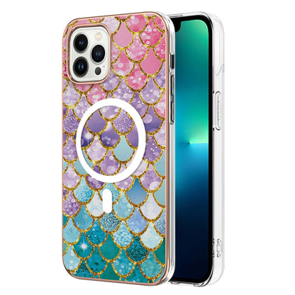 For iPhone 13 Pro Max Marble Pattern Dual-side IMD Magsafe TPU Phone Case(Colorful Scales) - iPhone 13 Pro Max Cases by buy2fix | Online Shopping UK | buy2fix