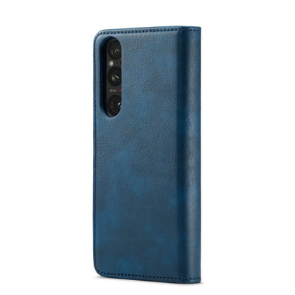 For Sony Xperia 1 VI DG.MING Crazy Horse Texture Detachable Magnetic Leather Phone Case(Blue) - Sony Cases by DG.MING | Online Shopping UK | buy2fix