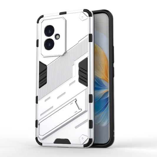 For Honor 100 5G Punk Armor 2 in 1 PC + TPU Phone Case with Holder(White) - Honor Cases by buy2fix | Online Shopping UK | buy2fix