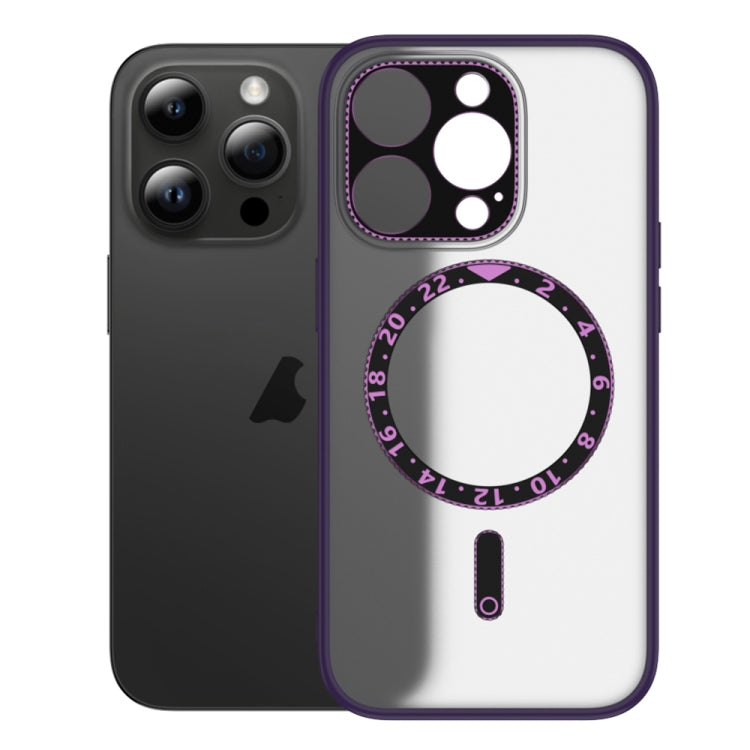 For iPhone 13 Pro Max Dial Plate Magsafe Phone Case(Purple) - iPhone 13 Pro Max Cases by buy2fix | Online Shopping UK | buy2fix