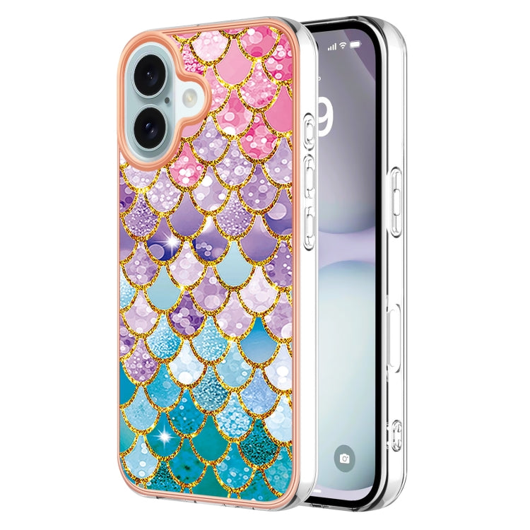 For iPhone 16 Plus Electroplating Pattern IMD TPU Shockproof Case(Colorful Scales) - iPhone 16 Plus Cases by buy2fix | Online Shopping UK | buy2fix