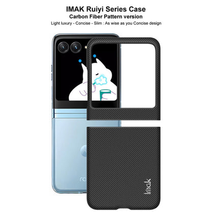 For Motorola Razr 40 Ultra imak Ruiyi Series Carbon Fiber PU + PC Phone Case - Motorola Cases by imak | Online Shopping UK | buy2fix