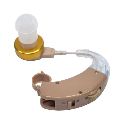 KAIXINWEI F-136 DC1.5V Earhook Hearing Aid Sound Amplifier(Khaki) - Hearing Aids by buy2fix | Online Shopping UK | buy2fix