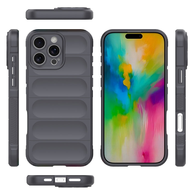 For iPhone 16 Pro Max Magic Shield TPU + Flannel Phone Case(Dark Grey) - iPhone 16 Pro Max Cases by buy2fix | Online Shopping UK | buy2fix