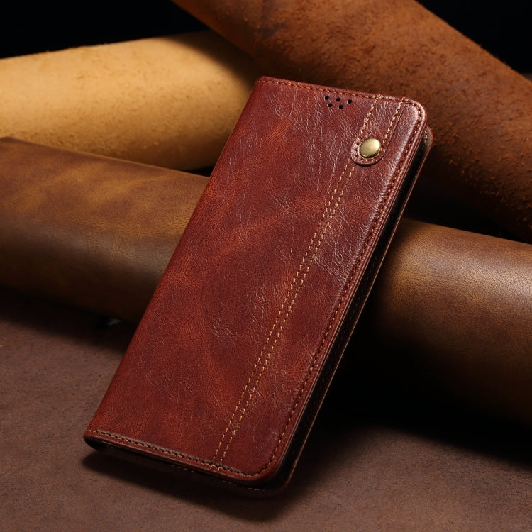 For OnePlus 13 Oil Wax Crazy Horse Texture Leather Phone Case(Brown) - OnePlus Cases by buy2fix | Online Shopping UK | buy2fix