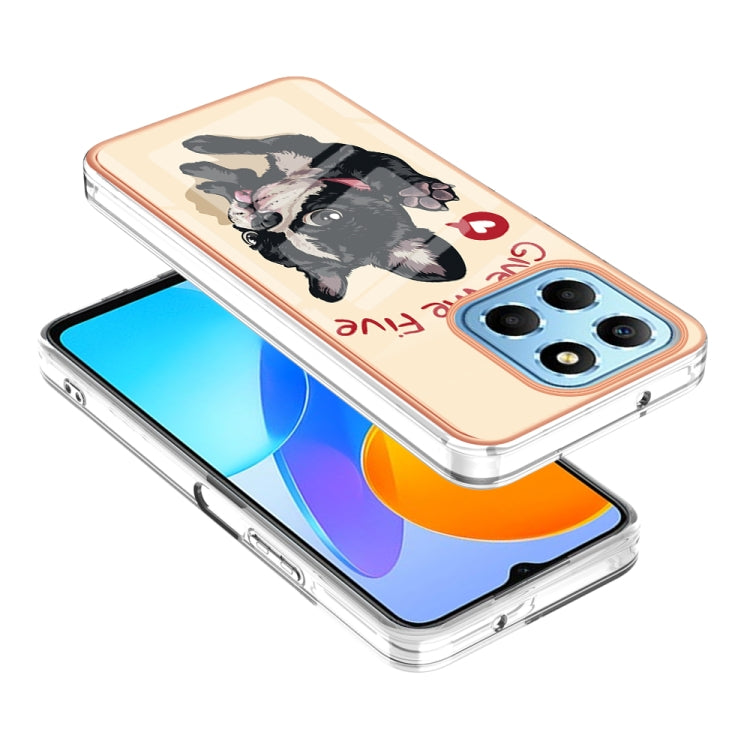 For Honor X8 5G / X6 4G Electroplating Marble Dual-side IMD Phone Case(Lucky Dog) - Honor Cases by buy2fix | Online Shopping UK | buy2fix