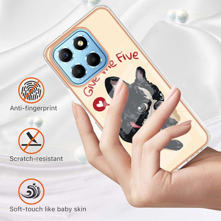 For Honor X8 5G / X6 4G Electroplating Marble Dual-side IMD Phone Case(Lucky Dog) - Honor Cases by buy2fix | Online Shopping UK | buy2fix