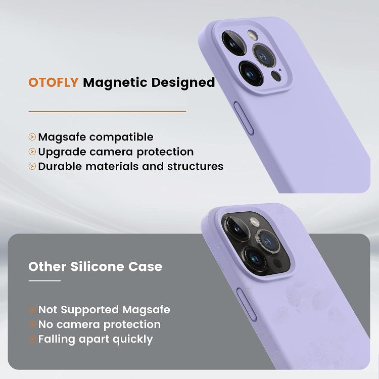 For iPhone 13 Pro LK MagSafe Magnetic Silicone Phone Case(Purple) - iPhone 13 Pro Cases by buy2fix | Online Shopping UK | buy2fix