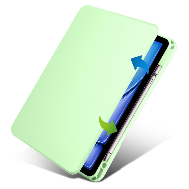 For iPad Air 11 2024 Acrylic 360 Rotation Detachable Leather Tablet Case(Green) - iPad Air 11 2024 Cases by buy2fix | Online Shopping UK | buy2fix