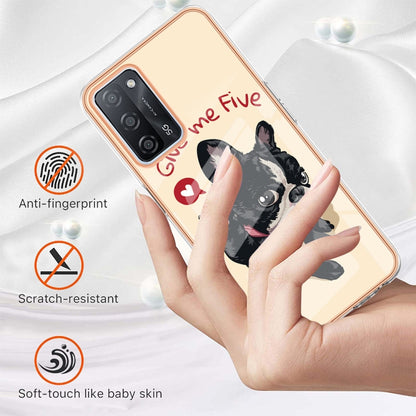 For OPPO A55 5G / A53s 5G / A54 4G Electroplating Marble Dual-side IMD Phone Case(Lucky Dog) - OPPO Cases by buy2fix | Online Shopping UK | buy2fix