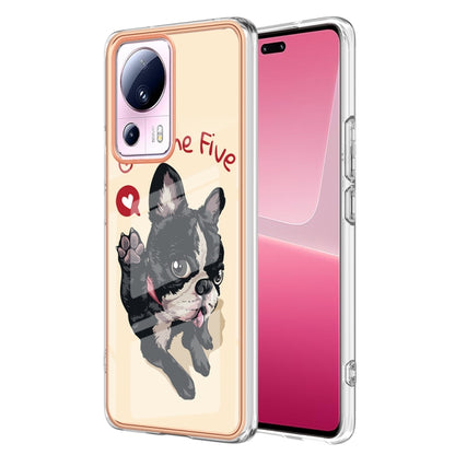 For Xiaomi 13 Lite 5G Electroplating Marble Dual-side IMD Phone Case(Lucky Dog) - 13 Lite Cases by buy2fix | Online Shopping UK | buy2fix