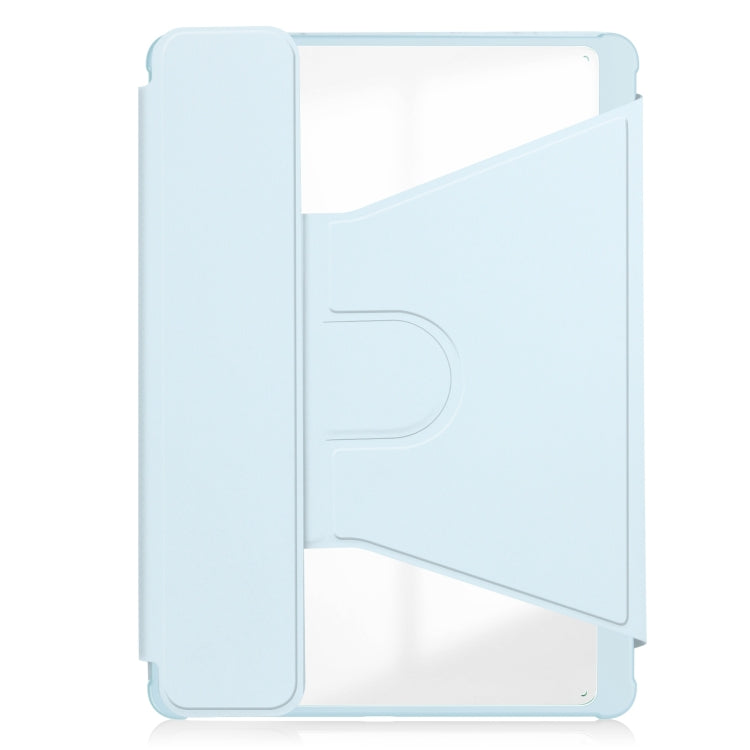 For Samsung Galaxy Tab A9+ 360 Rotation Transparent Smart Leather Case with Keyboard(Sky Blue) - Galaxy Tab A9+ by buy2fix | Online Shopping UK | buy2fix