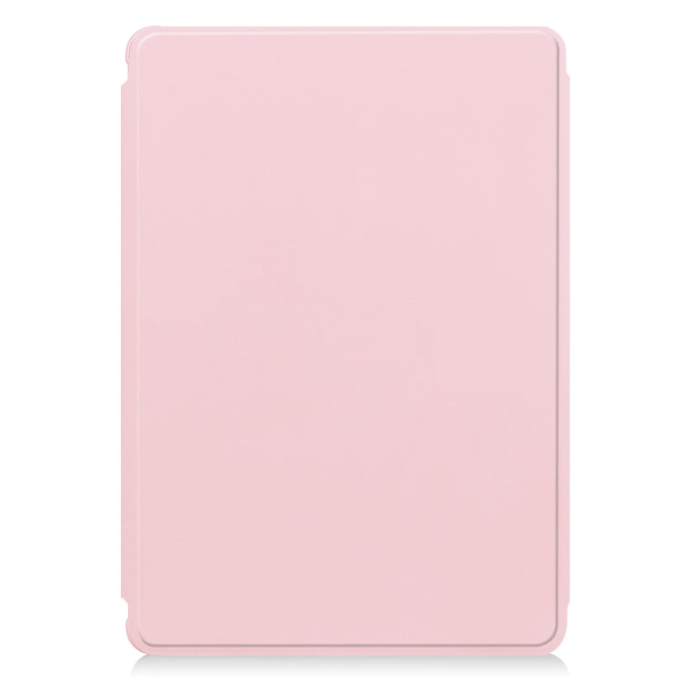 For Samsung Galaxy Tab S9+ 360 Rotation Transparent Smart Leather Case(Pink) - Galaxy Tab S9+ Cases by buy2fix | Online Shopping UK | buy2fix