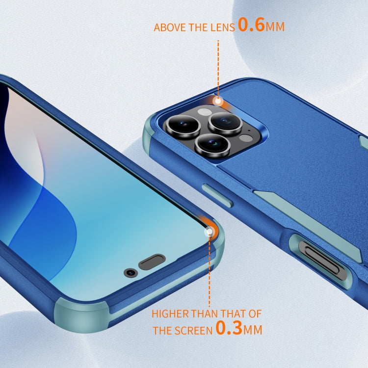 For iPhone 16 Pro Commuter Shockproof TPU + PC Phone Case(Royal Blue+Grey Green) - iPhone 16 Pro Cases by buy2fix | Online Shopping UK | buy2fix