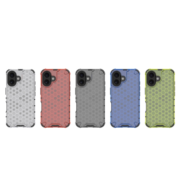 For iPhone 16 Honeycomb Shockproof Phone Case(Green) - iPhone 16 Cases by buy2fix | Online Shopping UK | buy2fix