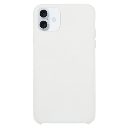 For iPhone 16 Solid Silicone Phone Case(White) - iPhone 16 Cases by buy2fix | Online Shopping UK | buy2fix