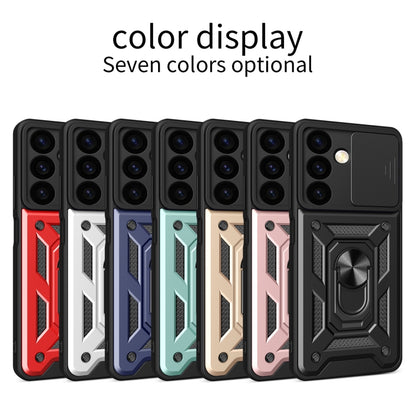 For Samsung Galaxy S24 5G Sliding Camera Cover Design TPU+PC Phone Case(Rose Gold) - Galaxy S24 5G Cases by buy2fix | Online Shopping UK | buy2fix