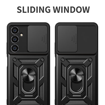 For Samsung Galaxy A05s Sliding Camera Cover Design TPU+PC Phone Case(Black) - Galaxy Phone Cases by buy2fix | Online Shopping UK | buy2fix