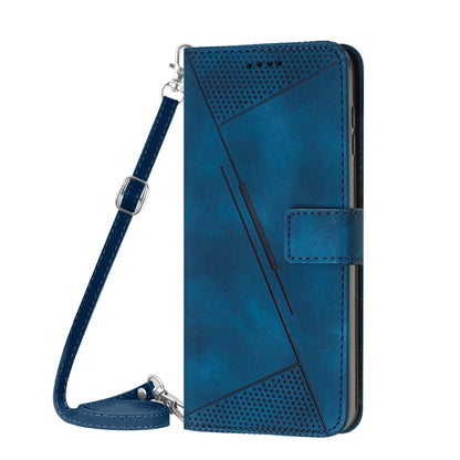 For Motorola Moto G Power 5G 2024 Dream Triangle Leather Phone Case with Lanyard(Blue) - Motorola Cases by buy2fix | Online Shopping UK | buy2fix