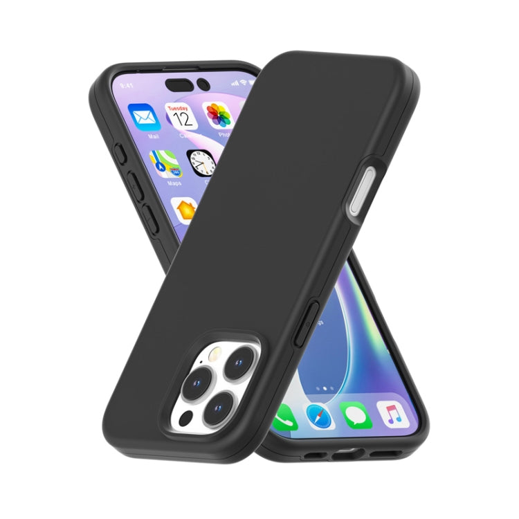 For iPhone 16 Pro Max Rubber Oil Surface Solid Color Phone Case(Black) - iPhone 16 Pro Max Cases by buy2fix | Online Shopping UK | buy2fix