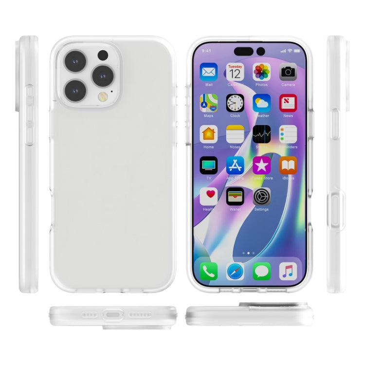 For iPhone 16 Pro Rubber Oil Surface Solid Color Phone Case(White) - iPhone 16 Pro Cases by buy2fix | Online Shopping UK | buy2fix