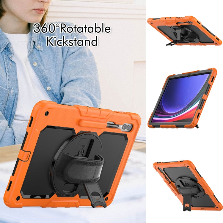 For Samsung Galaxy Tab S9 Ultra / S8 Ultra Silicone + PC Tablet Case(Orange+Black) - Galaxy Tab S9 Ultra Cases by buy2fix | Online Shopping UK | buy2fix