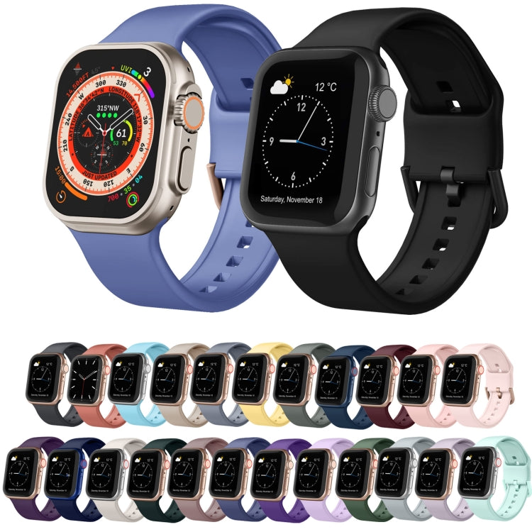 For Apple Watch Series 7 45mm Pin Buckle Silicone Watch Band(Starlight) - Watch Bands by buy2fix | Online Shopping UK | buy2fix