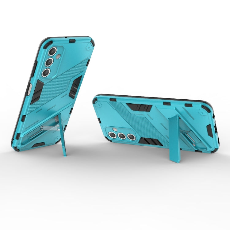 For Samsung Galaxy A25 5G Punk Armor 2 in 1 PC + TPU Shockproof Phone Case with Invisible Holder(Blue) - Galaxy Phone Cases by buy2fix | Online Shopping UK | buy2fix