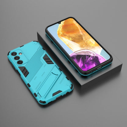 For Samsung Galaxy M15 5G Global Punk Armor 2 in 1 PC + TPU Shockproof Phone Case with Invisible Holder(Blue) - Galaxy Phone Cases by buy2fix | Online Shopping UK | buy2fix