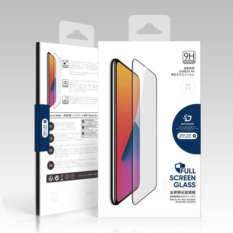 For iPhone 16 10pcs DUX DUCIS 0.33mm 9H Medium Alumina Tempered Glass Film - iPhone 16 Tempered Glass by DUX DUCIS | Online Shopping UK | buy2fix