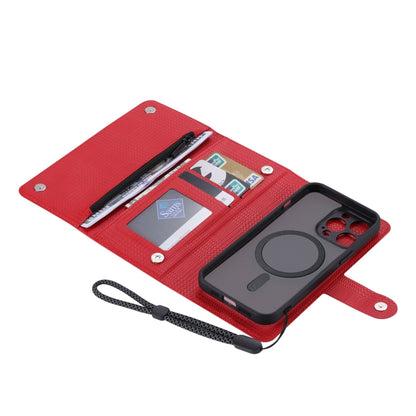 For iPhone 13 Pro ViLi GHB Series MagSafe Magnetic Zipper Leather Phone Case(Red) - iPhone 13 Pro Cases by ViLi | Online Shopping UK | buy2fix