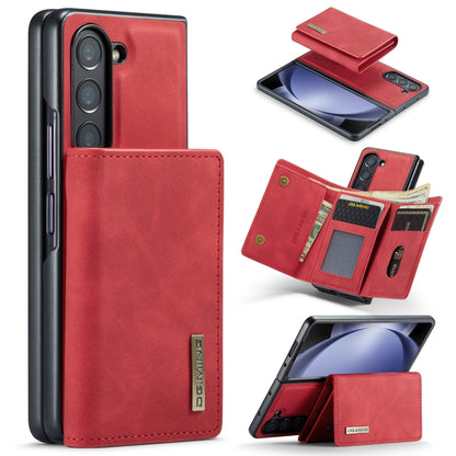 For Samsung Galaxy Z Fold5 DG.MING M1 Series 3-Fold Multi Card Wallet + Magnetic Phone Case(Red) - Galaxy Z Fold5 Cases by DG.MING | Online Shopping UK | buy2fix