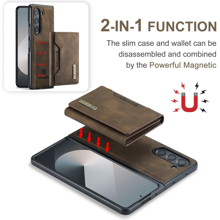 For Samsung Galaxy Z Fold6 DG.MING M2 Series 3-Fold Multi Card Bag + Magnetic Phone Case(Coffee) - Galaxy Z Fold6 5G Cases by DG.MING | Online Shopping UK | buy2fix