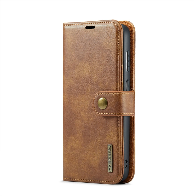 For Samsung Galaxy S24+ 5G DG.MING Crazy Horse Texture Detachable Magnetic Leather Case(Brown) - Galaxy S24+ 5G Cases by DG.MING | Online Shopping UK | buy2fix