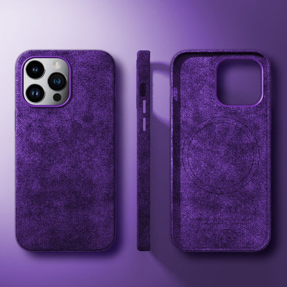 For iPhone 13 Pro Turn Fur Magsafe Magnetic Phone Case(Dark Purple) - iPhone 13 Pro Cases by buy2fix | Online Shopping UK | buy2fix