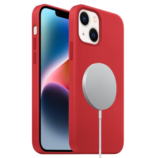 For iPhone 15 Plus MagSafe Liquid Silicone Full Coverage Phone Case(Red) - iPhone 15 Plus Cases by buy2fix | Online Shopping UK | buy2fix