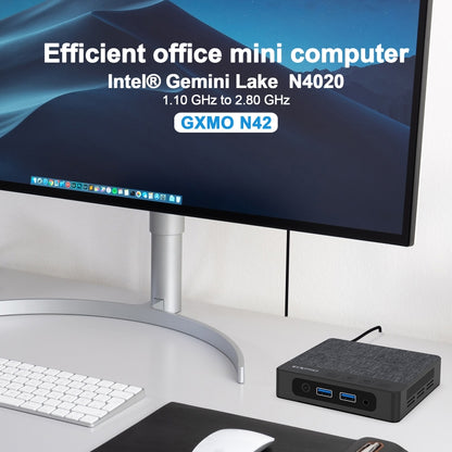 GXMO N42 Windows 11 Intel Gemini Lake N4020C Mini PC NVME SSD WiFi Mini Desktop Computer, Specification:6GB+64GB(Black) - Windows Mini PCs by GXMO | Online Shopping UK | buy2fix