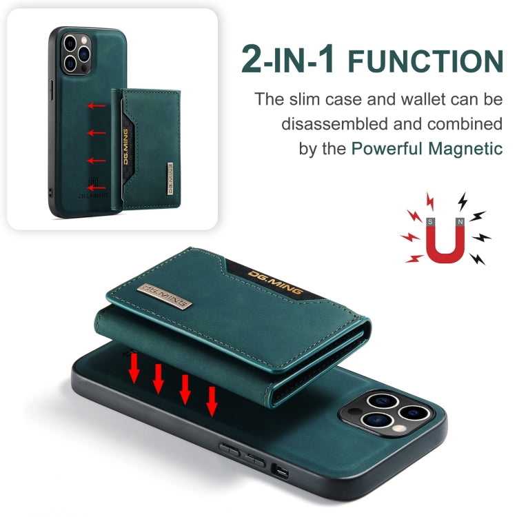 For iPhone 15 Pro Max DG.MING M2 Series 3-Fold Card Bag Wallet Leather Phone Case(Green) - iPhone 15 Pro Max Cases by DG.MING | Online Shopping UK | buy2fix