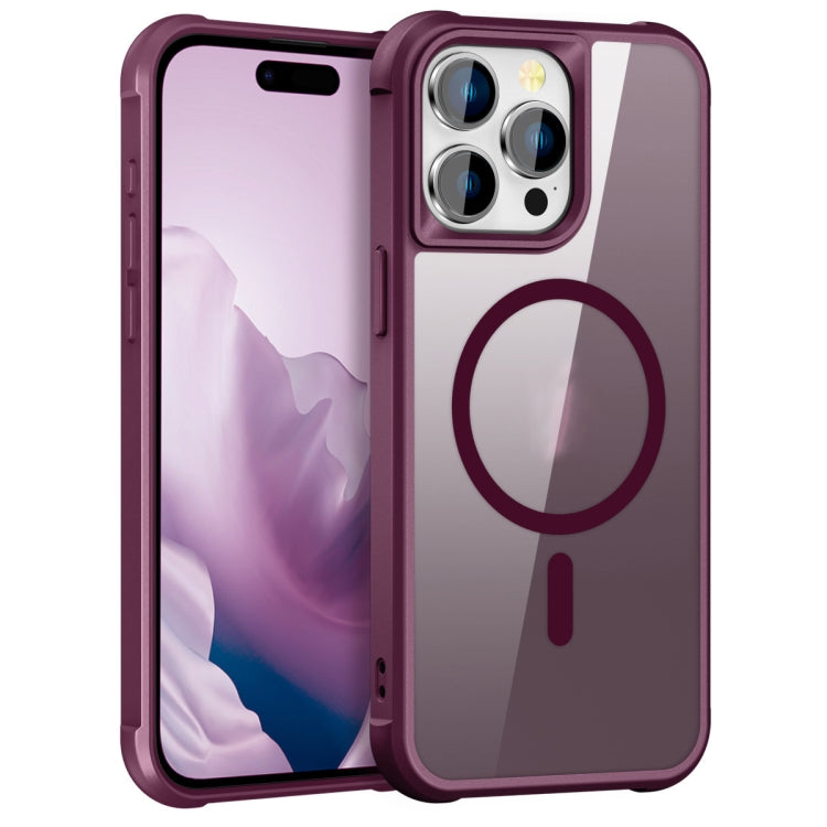 For iPhone 15 Pro MagSafe Magnetic Phone Case(Wine Red) - iPhone 15 Pro Cases by buy2fix | Online Shopping UK | buy2fix