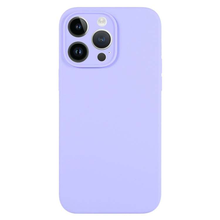 For iPhone 13 Pro Pure Color Liquid Silicone Fine Pore Phone Case(Light Purple) - iPhone 13 Pro Cases by buy2fix | Online Shopping UK | buy2fix