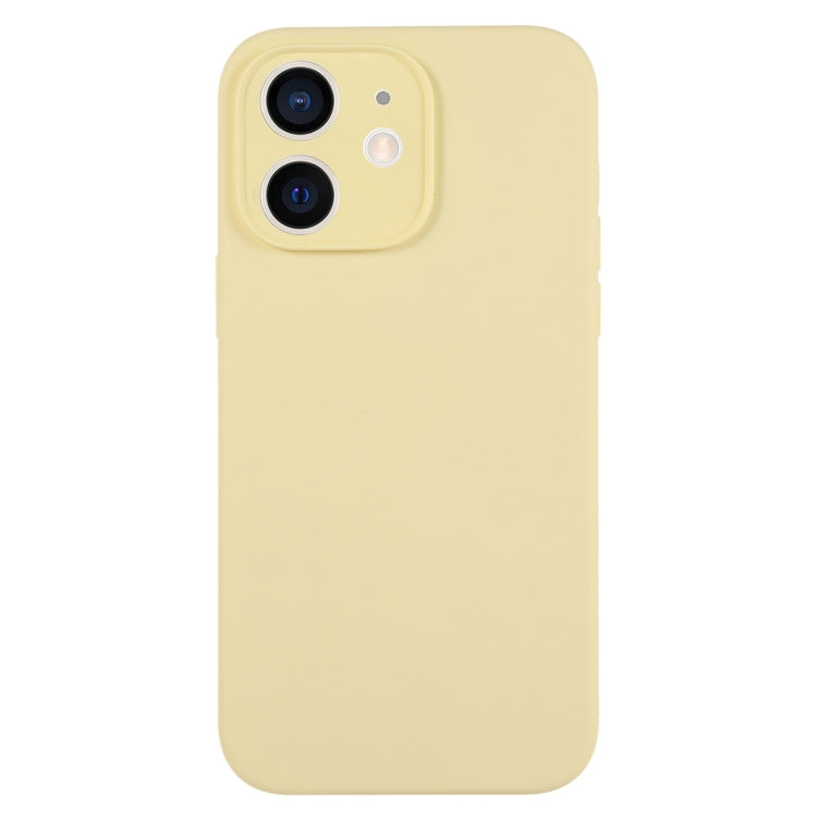 For iPhone 11 Pure Color Liquid Silicone Fine Pore Phone Case(Creamy Yellow) - iPhone 11 Cases by buy2fix | Online Shopping UK | buy2fix