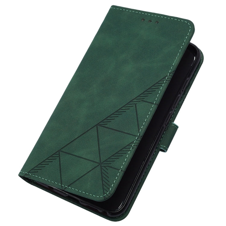 For Motorola Moto G Stylus 5G 2024 Crossbody 3D Embossed Flip Leather Phone Case(Dark Green) - Motorola Cases by buy2fix | Online Shopping UK | buy2fix