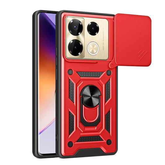 For Infinix Note 40 Pro/40 Pro+ 5G Sliding Camera Cover Design TPU+PC Phone Case(Red) - Infinix Cases by buy2fix | Online Shopping UK | buy2fix