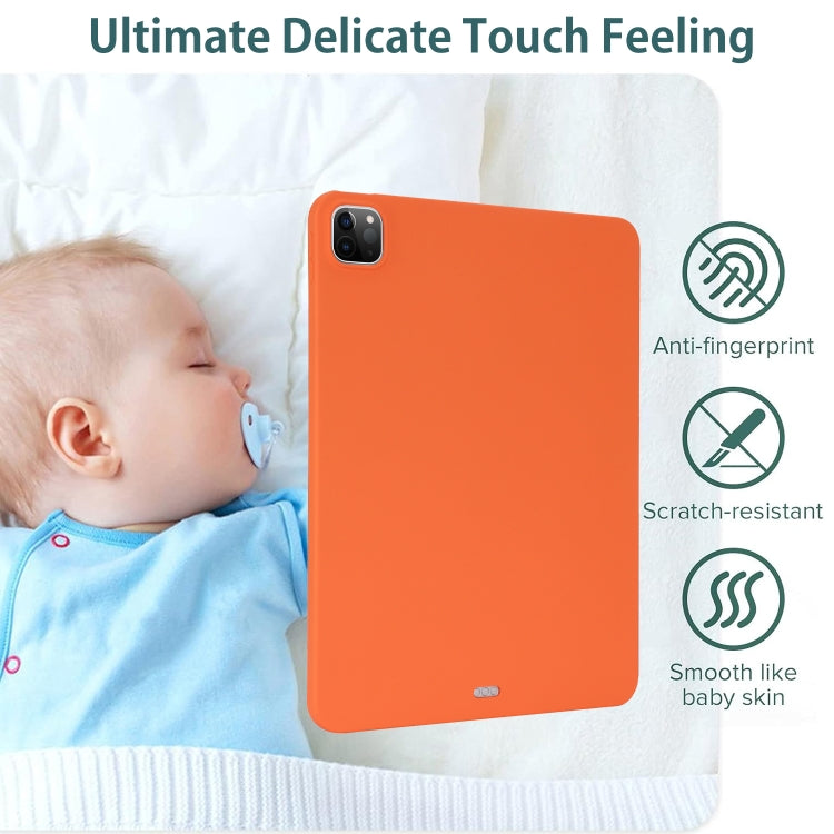 For iPad Air 13 2024 Oil Spray Skin-friendly TPU Tablet Case(Orange) - iPad Air 13 2024 Cases by buy2fix | Online Shopping UK | buy2fix