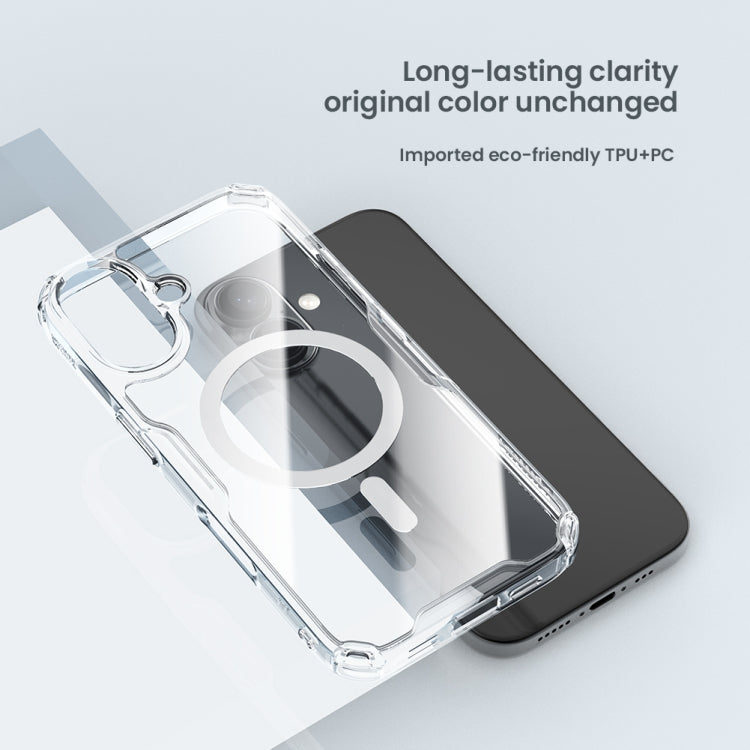 For iPhone 16 Plus NILLKIN Ultra Clear Magsafe PC + TPU Phone Case(Transparent) - iPhone 16 Plus Cases by NILLKIN | Online Shopping UK | buy2fix