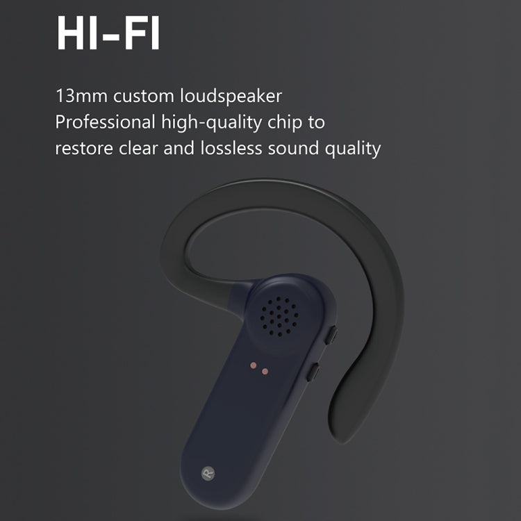 Hileo Hi8 Wireless Single Ear Hook Handsfree Call Noise Reduction In-ear Earphone(Black) - Sport Earphone by Hileo | Online Shopping UK | buy2fix
